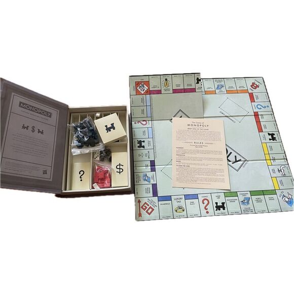 Monopoly Vintage Bookshelf Edition Book Box Grey - Picture 5 of 9